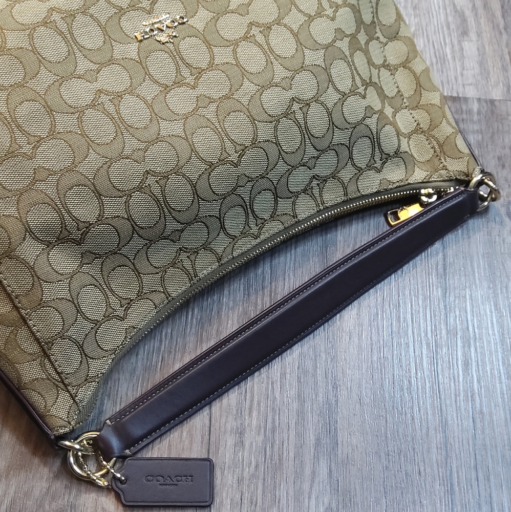 COACH Outline Signature East/West Celeste Hobo Bag - Picture 7 of 16